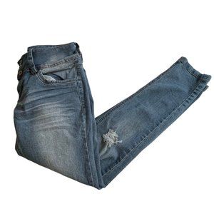 Bongo women's size 7 3 button zip close skinny jeans